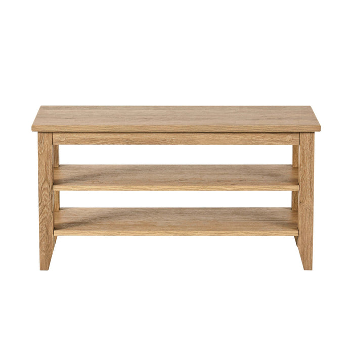 Nell Shoe Storage Bench - Light Wood - DUSK