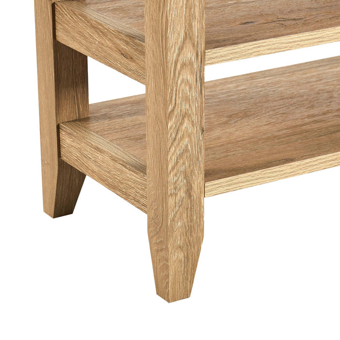 Nell Shoe Storage Bench - Light Wood - DUSK