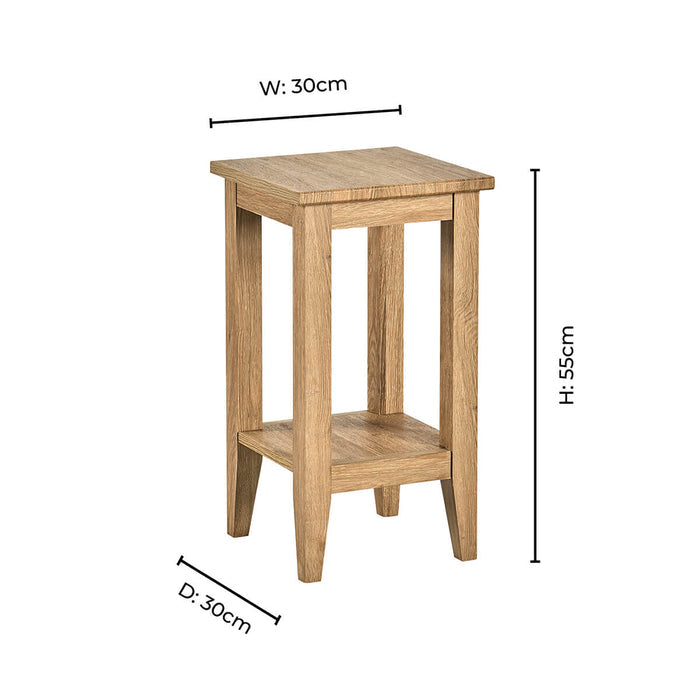 Nell Side Table - Light Wood - DUSK