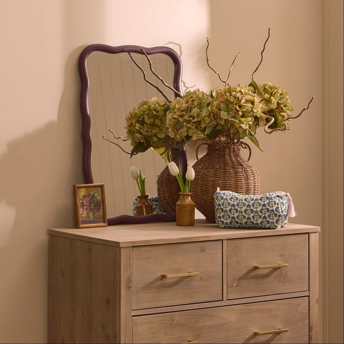 Niamh Wavy Wall Mirror - Tawny Port - DUSK