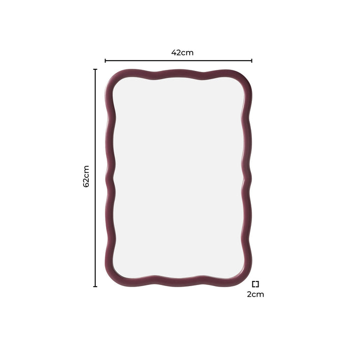 Niamh Wavy Wall Mirror - Tawny Port - DUSK