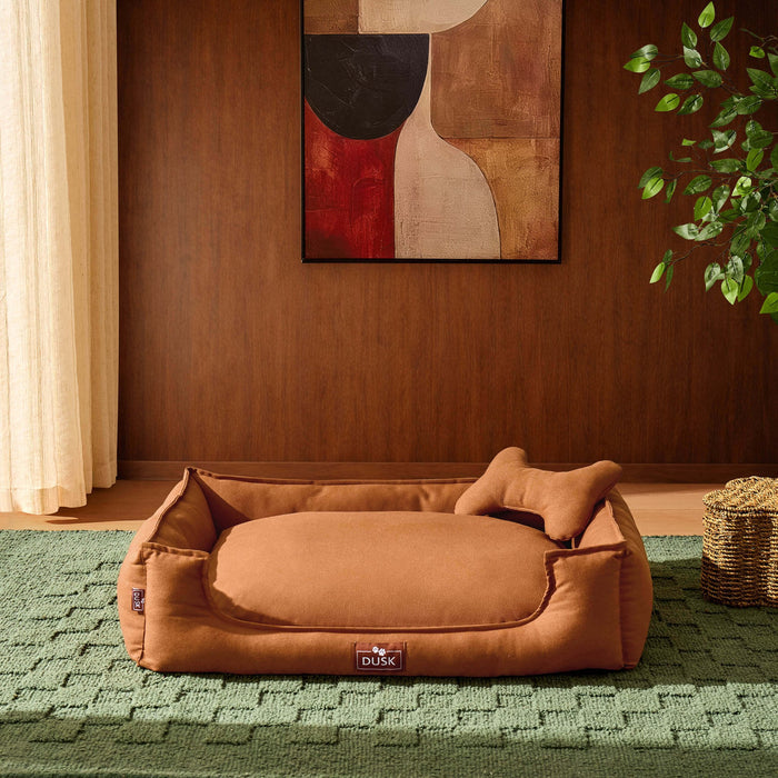 Otis Dog Bed with Bone Cushion - Burnt Orange - DUSK