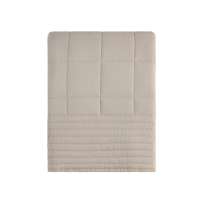 Oxford 100% Pure Cotton Quilted Bedspread - Champagne - DUSK