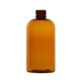 PET Boston Round Bottle - Amber - 8 oz.