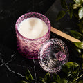 Pink Decorative Glass Vessel with Lid - 10 oz