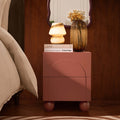 Rachel Arch Front 2 Drawer Bedside Table - Terracotta - DUSK
