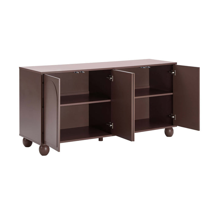Rachel Arch Front 4 Door Sideboard - Mocha - DUSK