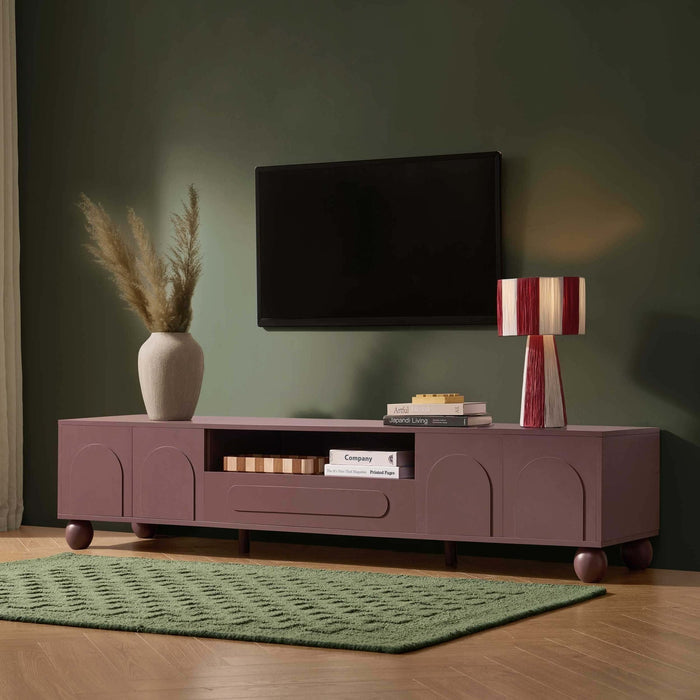 Rachel Arch Front Tv Unit for TVs up to 75" - Mocha - DUSK