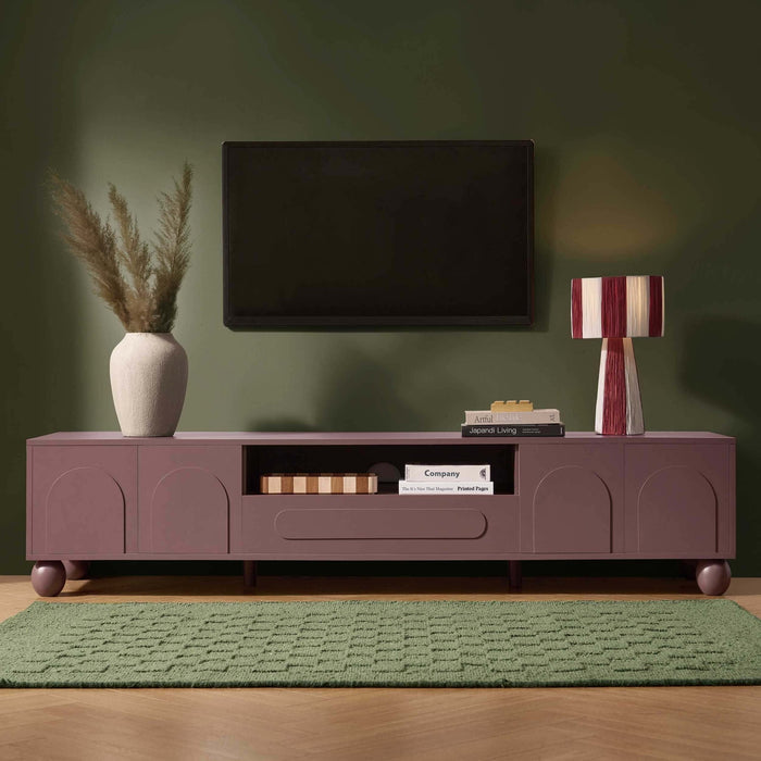 Rachel Arch Front Tv Unit for TVs up to 75" - Mocha - DUSK
