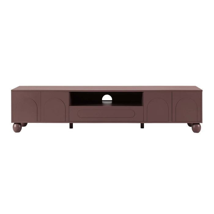 Rachel Arch Front Tv Unit for TVs up to 75" - Mocha - DUSK