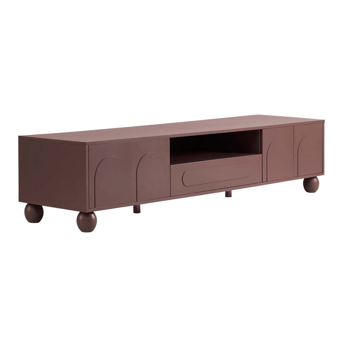 Rachel Arch Front Tv Unit for TVs up to 75" - Mocha - DUSK