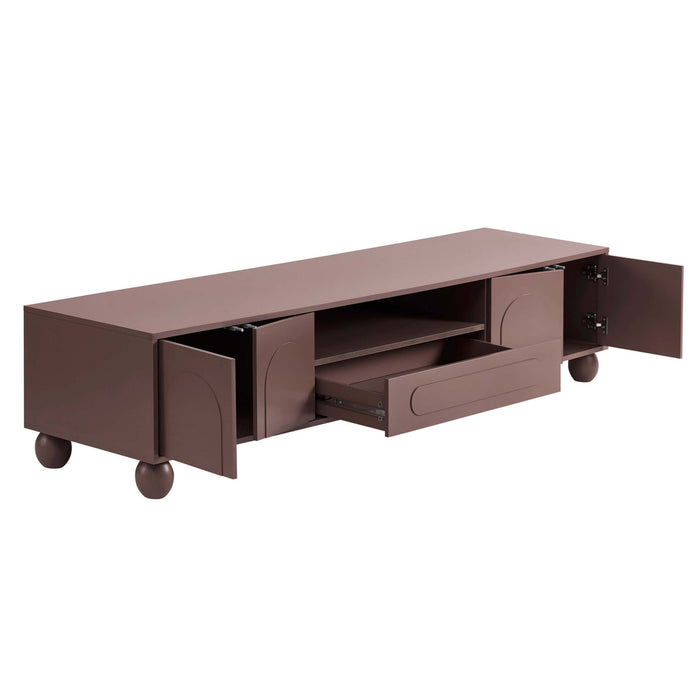 Rachel Arch Front Tv Unit for TVs up to 75" - Mocha - DUSK