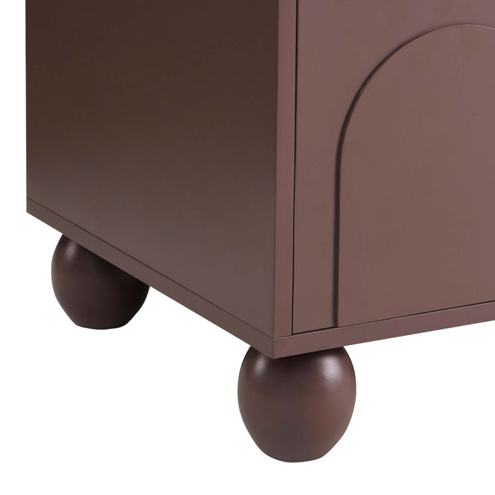 Rachel Arch Front Tv Unit for TVs up to 75" - Mocha - DUSK