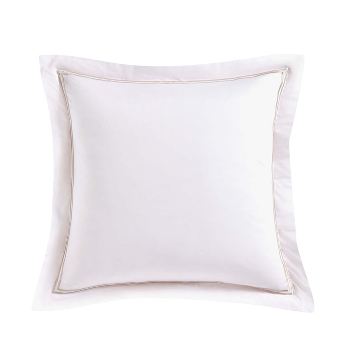 Regent Embroidered 100% Cotton Pair of Oxford Square Pillowcases - Grey - DUSK