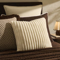 Ribbed Flannel Faux Fur Cushion Cover - Cream - DUSK