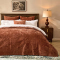 Rome Velvet Greek Matelasse Bedspread - Orange - DUSK