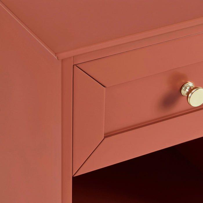 Ruby 1 Drawer Nightstand - Terracotta - DUSK