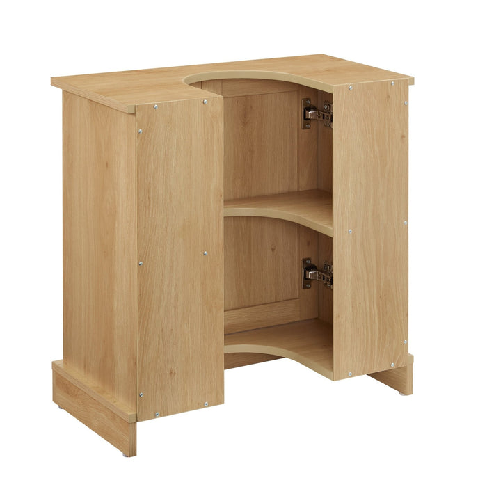 Ruby Under Sink Bathroom Cabinet - Light Wood - DUSK