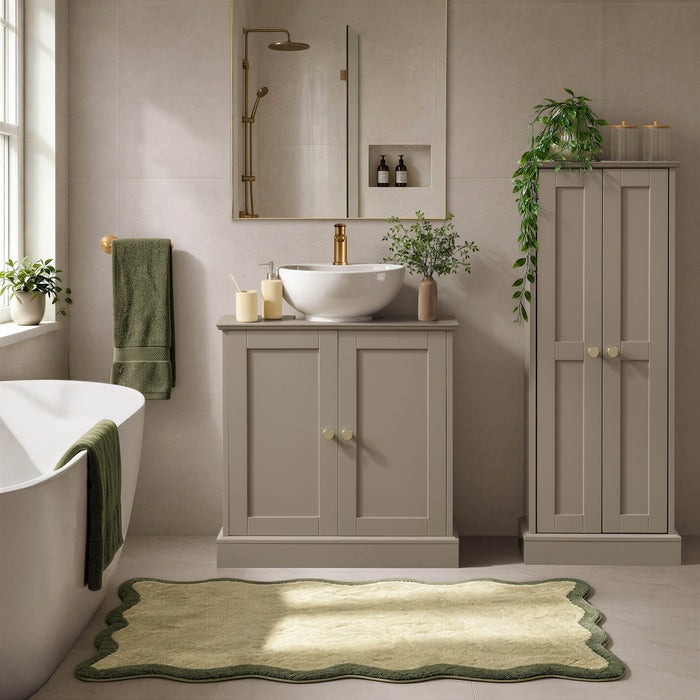 Ruby Under Sink Bathroom Cabinet - Taupe - DUSK