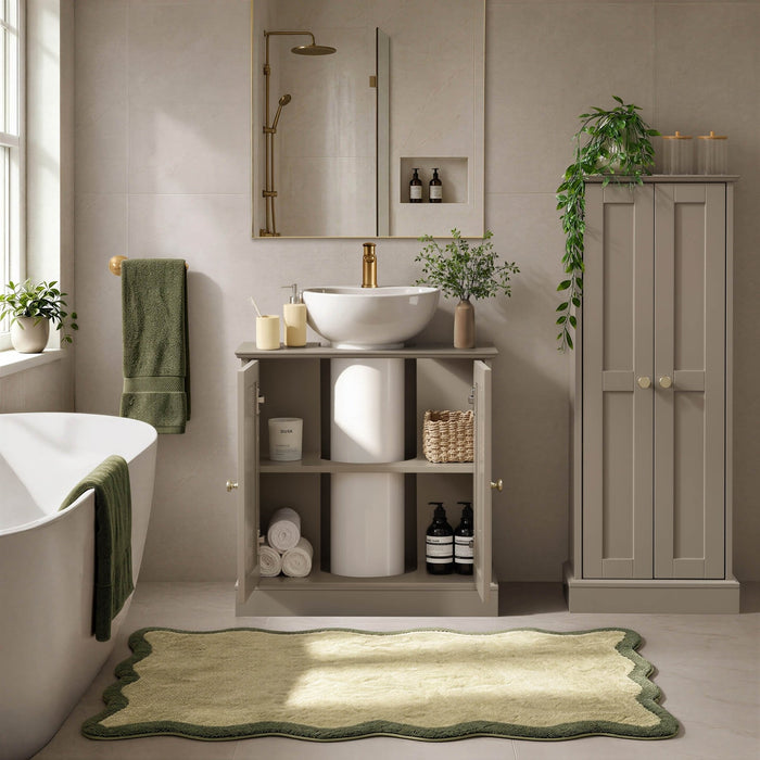 Ruby Under Sink Bathroom Cabinet - Taupe - DUSK