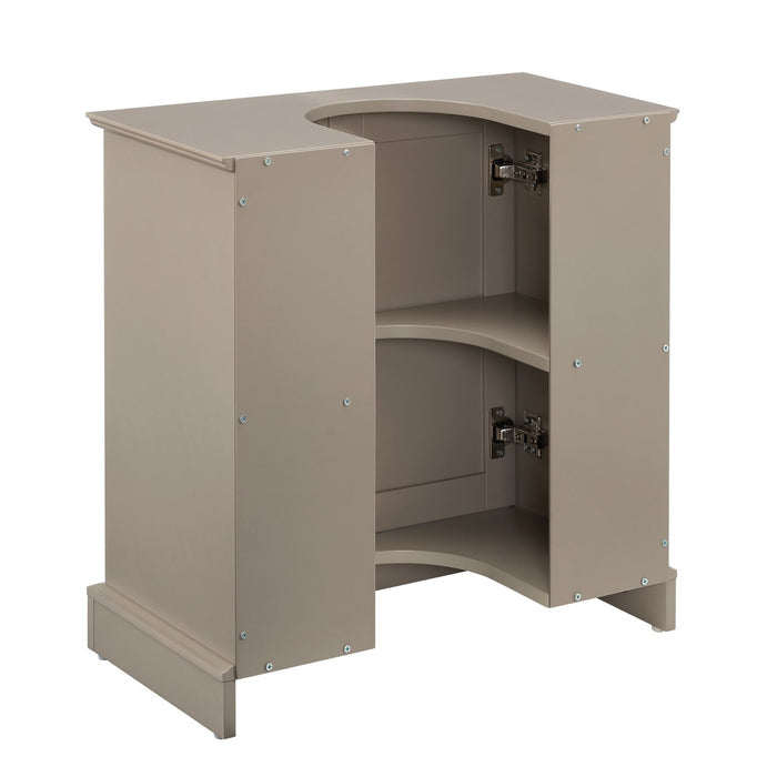 Ruby Under Sink Bathroom Cabinet - Taupe - DUSK