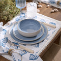 Shell Print Set of 4 Napkins - Natural/ Blue - DUSK