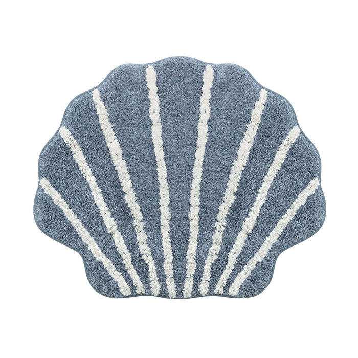 Shell Tufted Bath Mat - Blue - DUSK