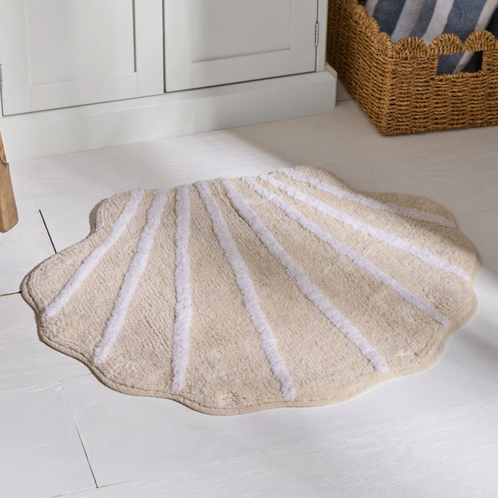Shell Tufted Bath Mat - Cream - DUSK