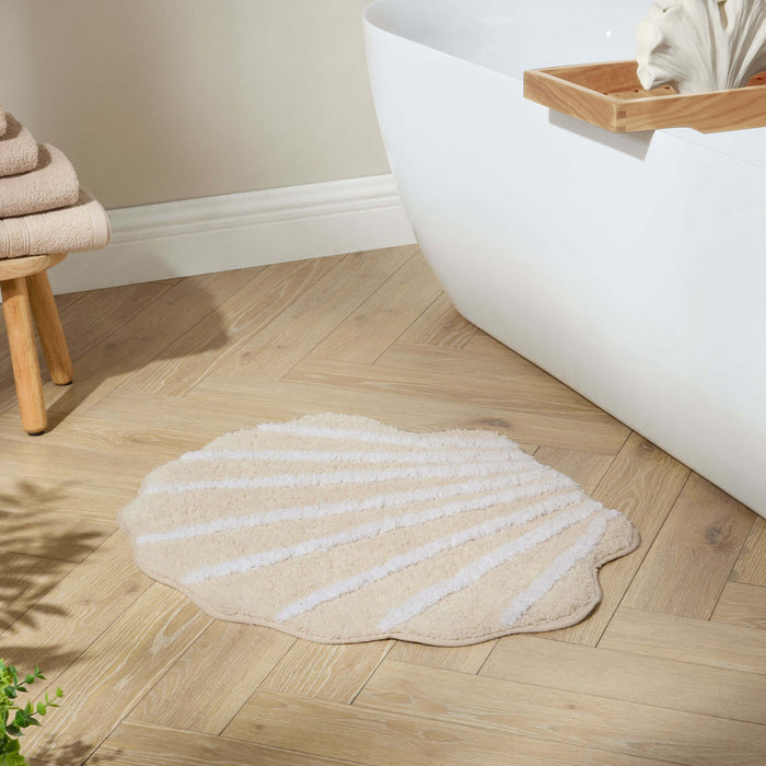 Shell Tufted Bath Mat - Cream - DUSK