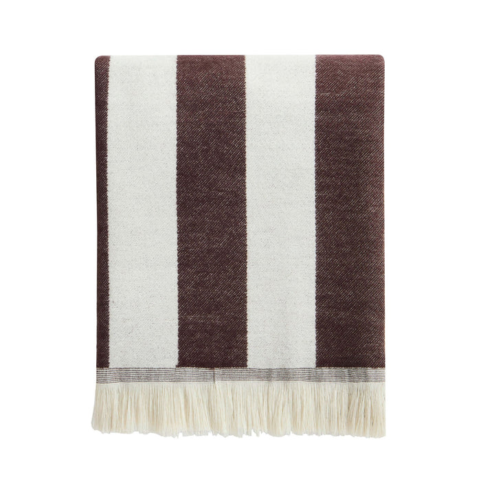 Stripe Throw - Brown/Cream - DUSK
