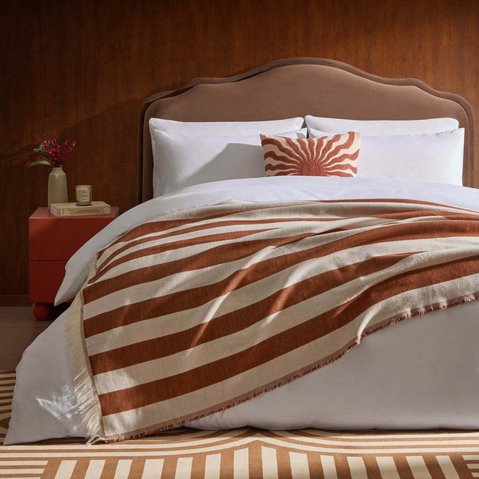 Stripe Throw - Burnt Orange - DUSK