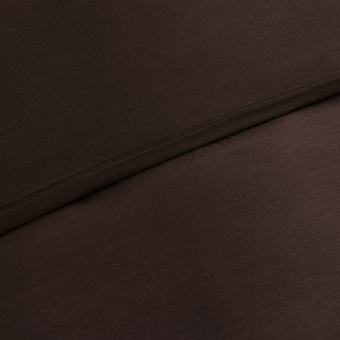 Bamboo 300 Thread Count Supersoft Cotton Plain Dye Duvet Cover  - Chocolate - DUSK