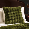Super Soft Bobble Faux Fur Cushion Cover - Green - DUSK