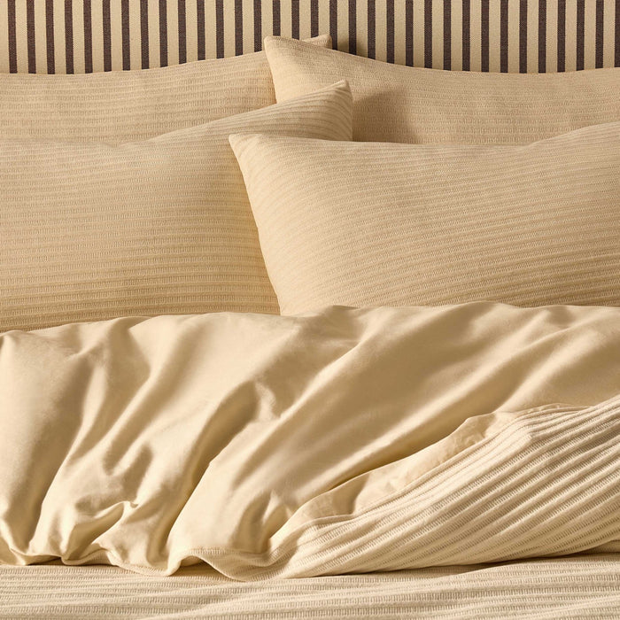 Super Soft Jacquard Chenille Duvet Cover & Pillowcase Set - Off White - DUSK