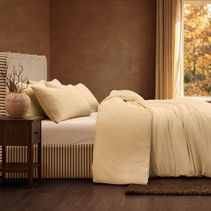 Super Soft Jacquard Chenille Duvet Cover & Pillowcase Set - Off White - DUSK