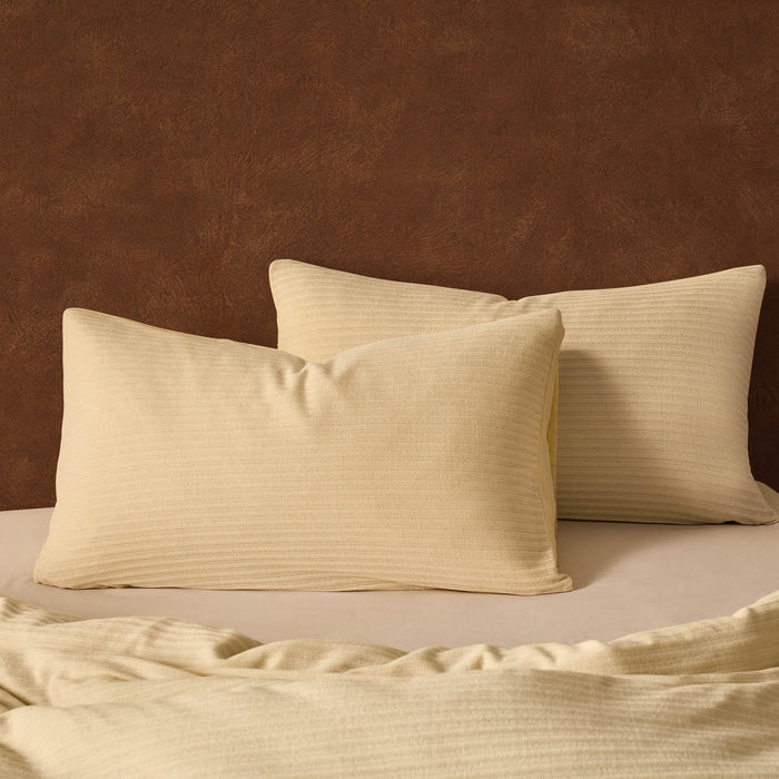 Super Soft Jacquard Chenille Duvet Cover & Pillowcase Set - Off White - DUSK