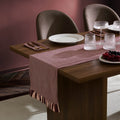 Tabitha Striped Frill Edge Table Runner - Pink - DUSK