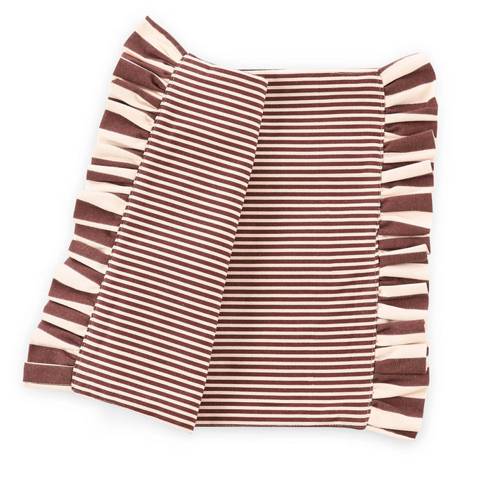 Tabitha Striped Frill Edge Table Runner - Pink - DUSK