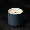 Teal Grey Ceramic Candle Jar - 12 oz