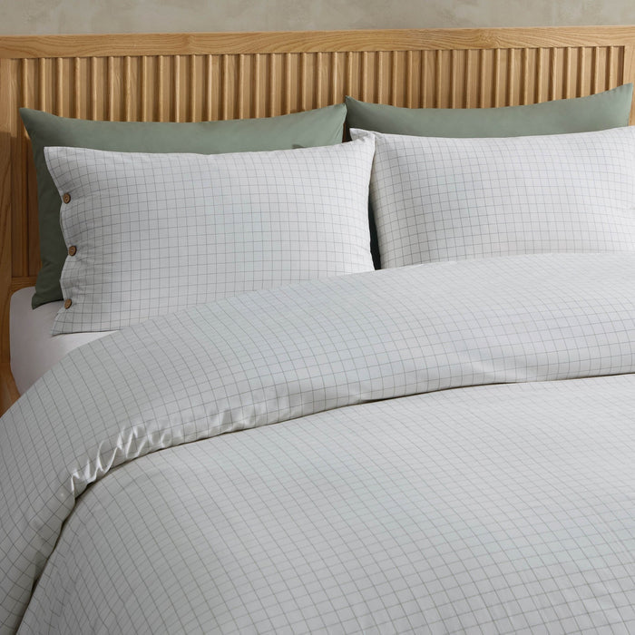 Thea Duvet Cover & Pillowcase Set - Off White/Black - DUSK