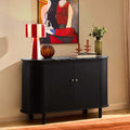 Tilda 2 Door Sideboard - Black/ Marble Top - DUSK