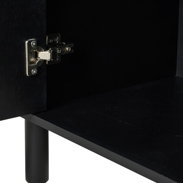 Tilda 2 Door Sideboard - Black/ Marble Top - DUSK