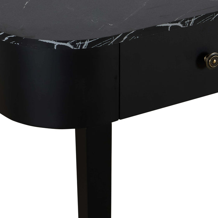 Tilda Console Table - Black/Marble Top - DUSK