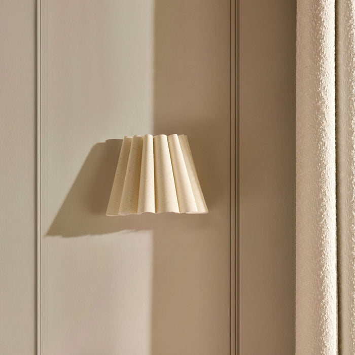 Trinity Rechargeable Pleated Wall Light - White - DUSK