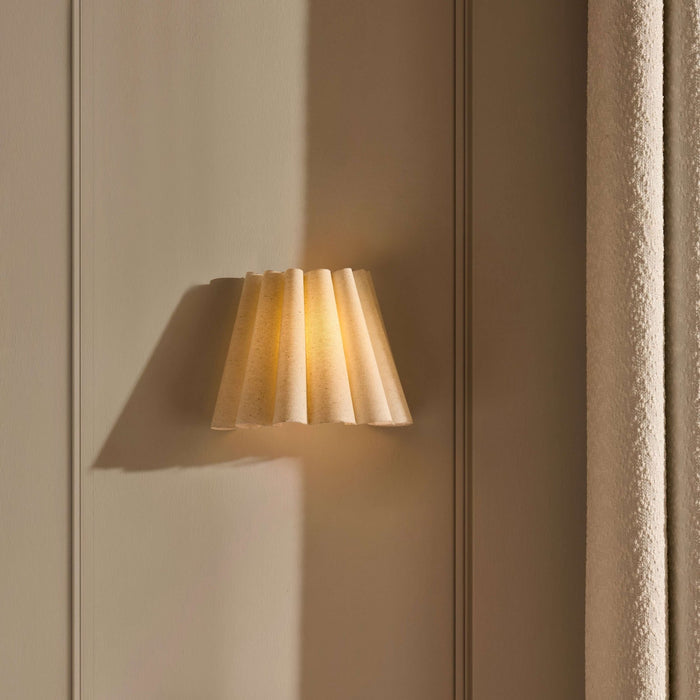 Trinity Rechargeable Pleated Wall Light - White - DUSK