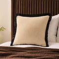Tufted Chenille Cushion Cover - Cream/Black - DUSK