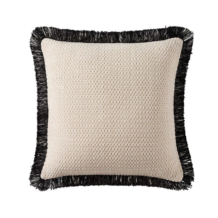 Tufted Chenille Sofa Cushion Cover - Cream/Black - DUSK
