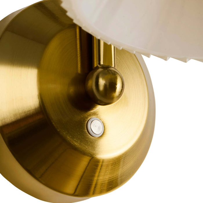 Twila Rechargeable Pleated Wall Light - Brass - DUSK