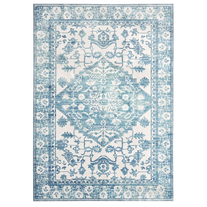 Uma Persian Style Machine Washable Rug - Blue - DUSK