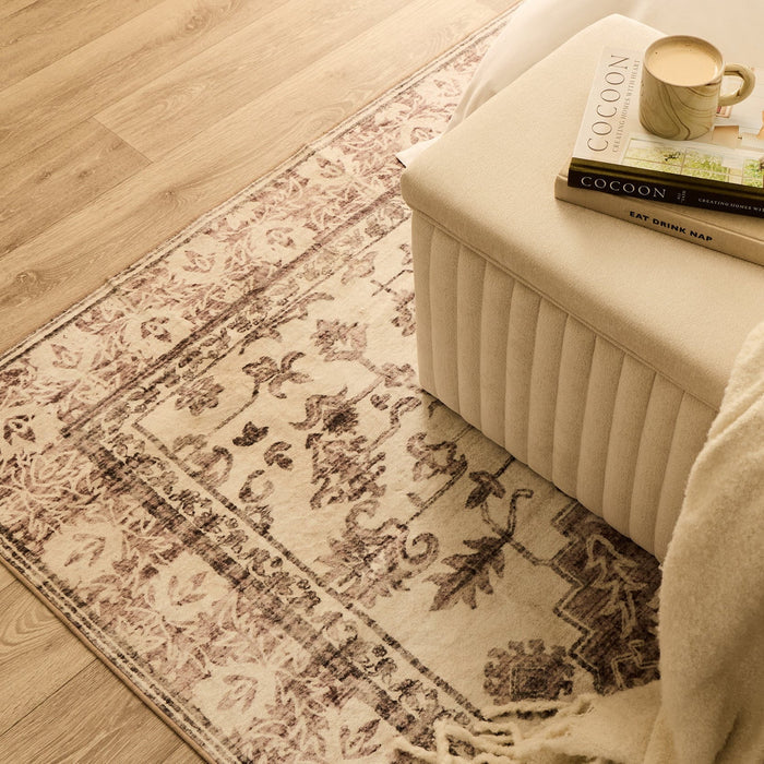 Uma Persian Style Machine Washable Rug - Brown - DUSK